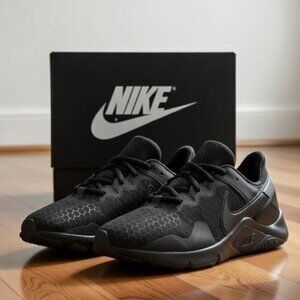 Nike Legend Essential 2 Black Off Noir Training Shoes Women's Size 7 New